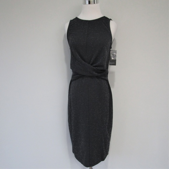 NWT Nordstrom Metallic Wrap Cocktail Midi Dress M - Picture 3 of 8